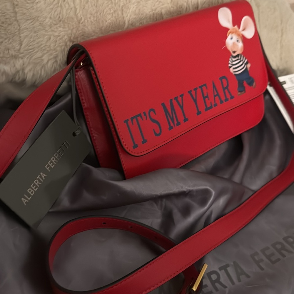 Alberta Ferretti leather bag sold out online